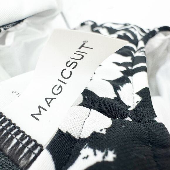 Magicsuit Hot Spot Taylor Leoaprd Print Underwire Tankini Top Black/White 8 NWT - Picture 11 of 12